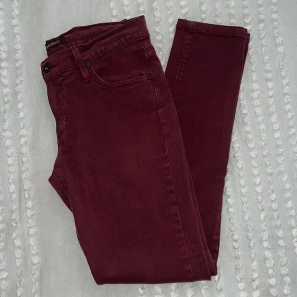 Deep Red/Purple Aged Denim Jeans